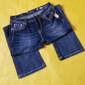 MISS ME Mid-Rise Boot Cut Jeans